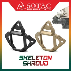 Tactical OPS Style 3 Hole Skeleton NVG Mount Shroud, Compatible with ACH, MICH, Fast, Crye Air Helmet Mount, FDE and Black