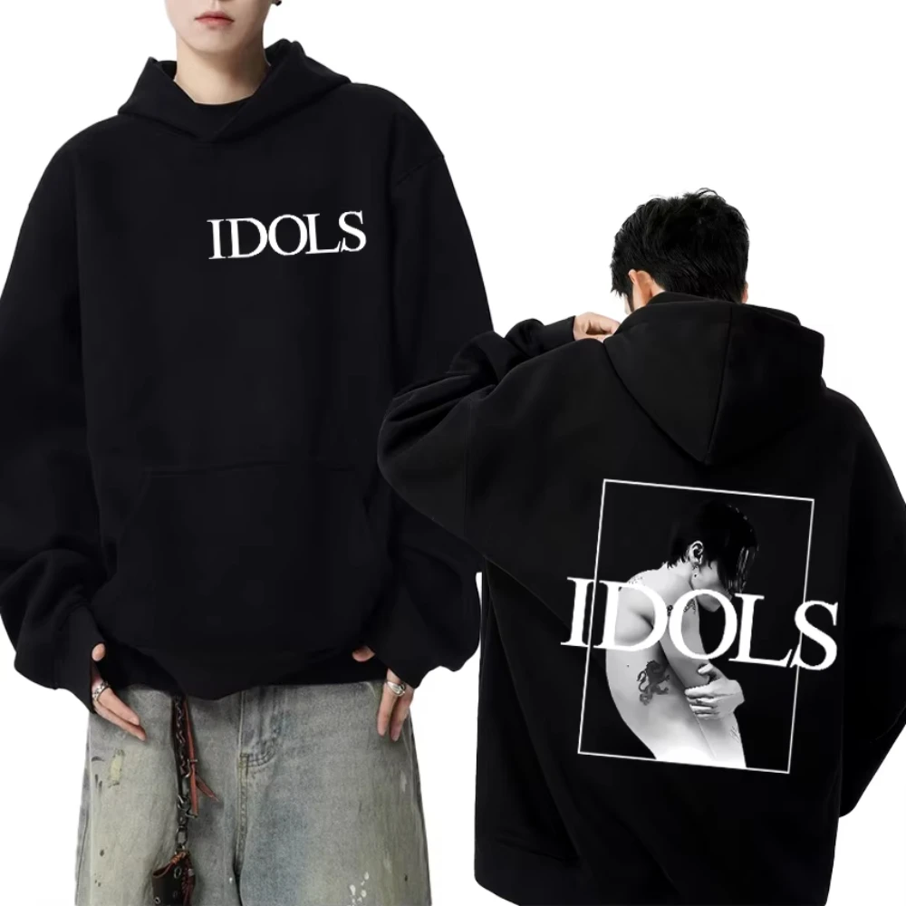 Cantante caliente Yungblud IDOLS 2025 nuevo álbum impreso Sudadera con capucha hombres mujeres Vintage Punk negro jerseys Unisex gran oferta sudadera Casual