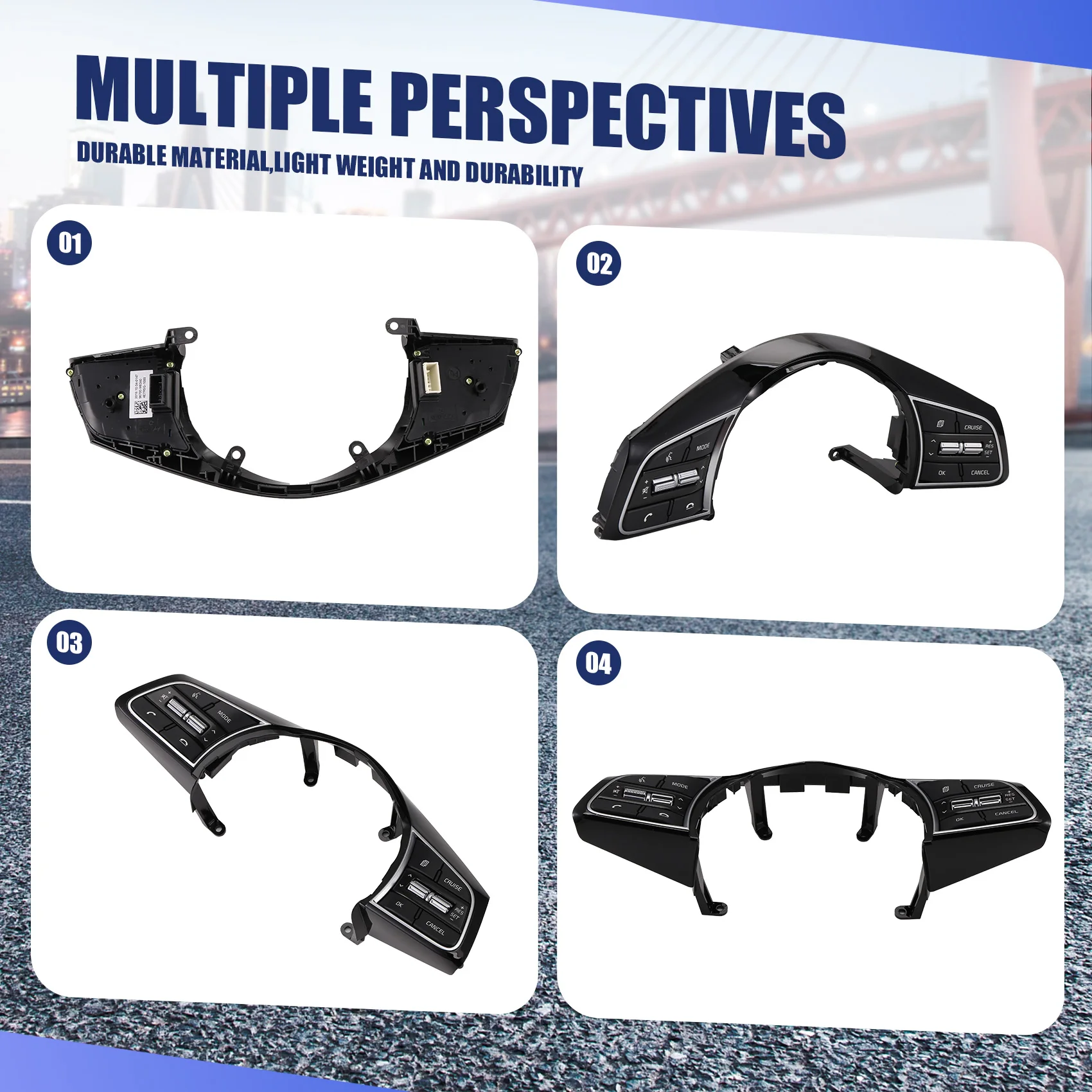 

A58X-Multifunction Steering Wheel Switch For Kia Cerato K3 2019-2023 Audio Volume Bluetooth Cruise Control Button 96720M6120