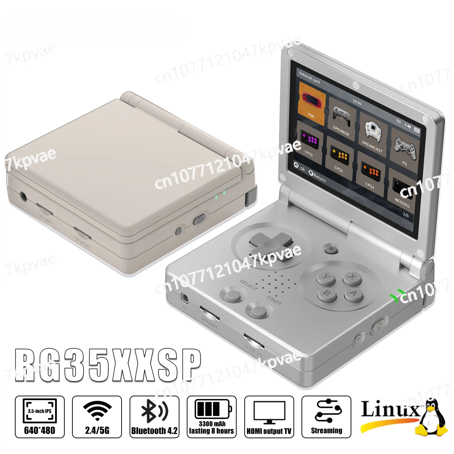 

ANBERNIC RG35XXSP 3.5'' IPS Screen Flip Handheld Console Linux System HDMI-compatible TV Output 64G 5500 Games Pre-installed