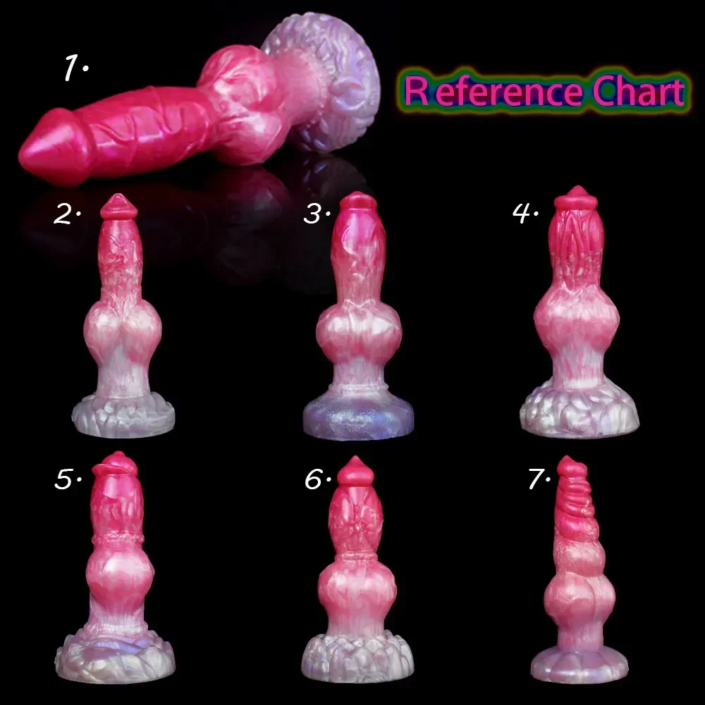 New Huge Dog Dildos Soft Silicone Anal Dildo with Powerful Suction Cup Realistic Dog Dick Animals Penis Lesbian Tools for women