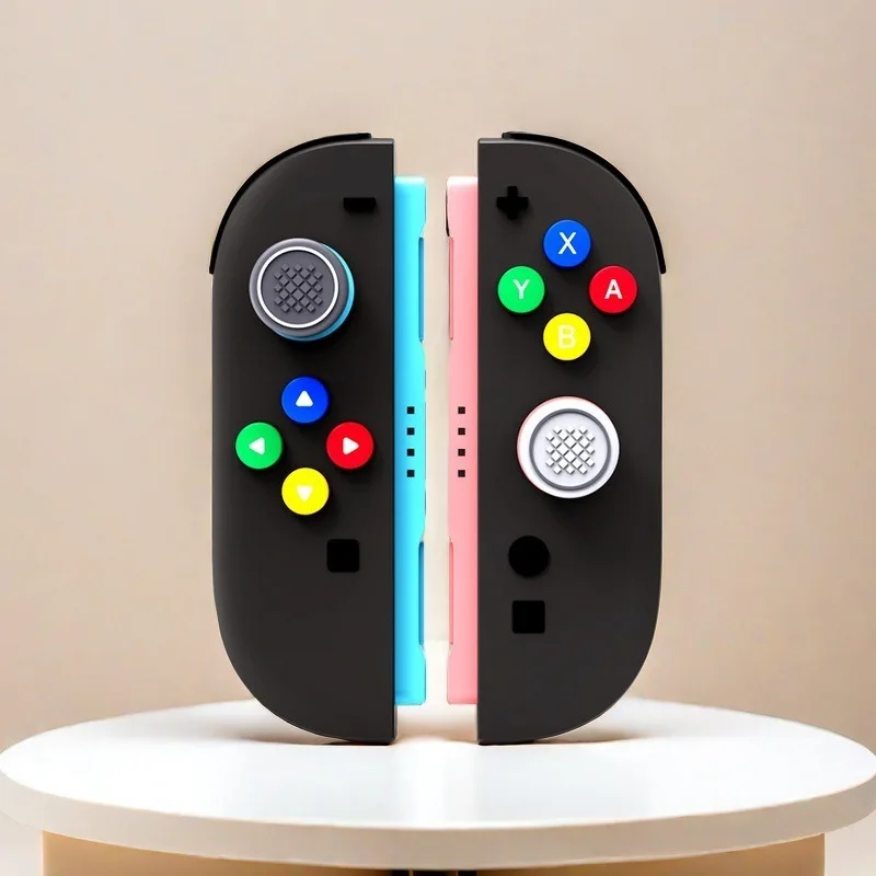 Button Stick Cover for Switch 2 Controller GamePad Joystick Cap + Button Sticker Anti-slip Cap for Switch2 Gaming Accessories