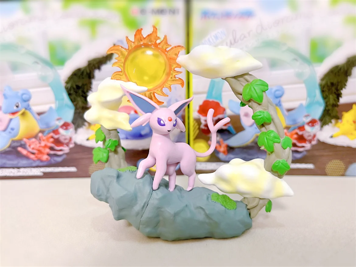 Heiße Re-Ment Pokemon Circular Diorama Collection Togekiss Galarian Ponyta Lapras Spheal Pikachu Espeon Umbreon Spielzeug Geburtstagsgeschenk