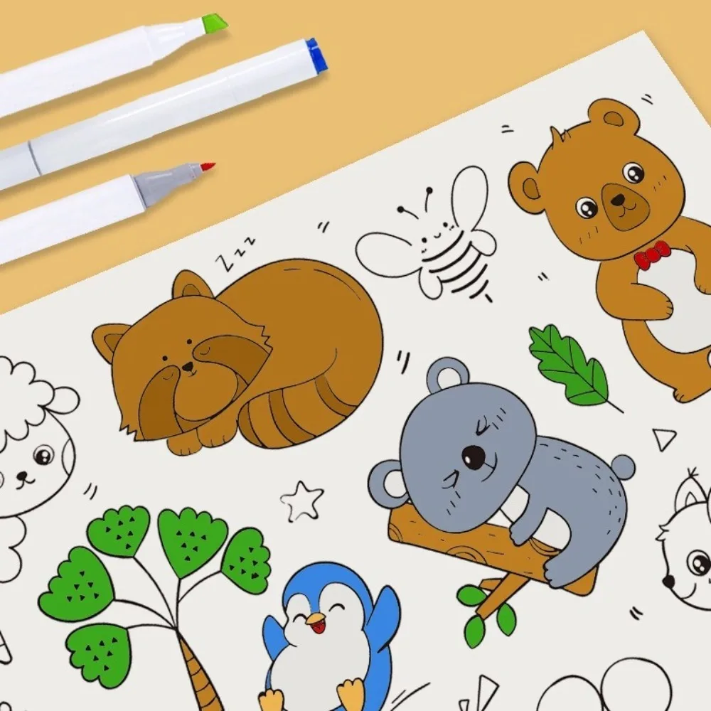 Fun 3m Painting Graffiti Scroll Color Filling Paper-cut Art Coloring Paper DIY Home Craft Drawing Roll