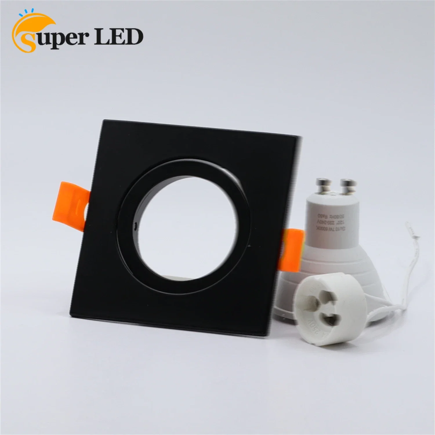 

Adjustable Aluminium GU10 MR16 GU5.3 Square Black Lighting Fixtures Led Spot Downlight Housing