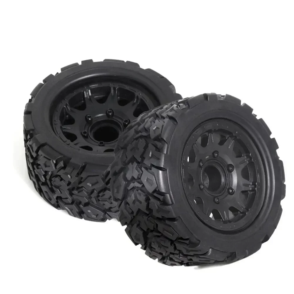 4pcs 1:10 RC Universal Tyres For Tamiya HPI Kyosho Arrma 1/10 Trucks Tyres Accessory RC Car 12-14mm Adaptor Plastic Tire Replace