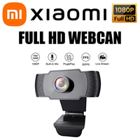 Xiaomi 1080P Webcam Full HD USB Camera LED Fill Light With Microphone Web Cam For PC Computer Mac Laptop Desktop Camera 2025 New