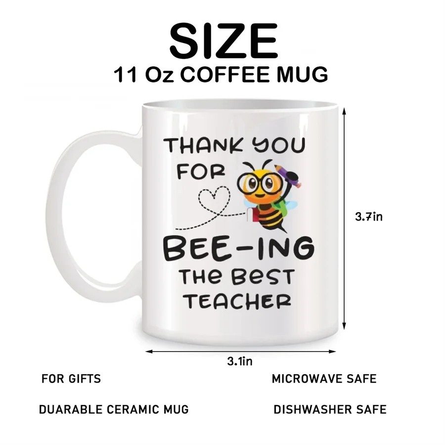 Teachers Day Mugs For Appreciate Educators Birthday Gifts Novelty Coffee Ceramic Tea Cups White 11 oz