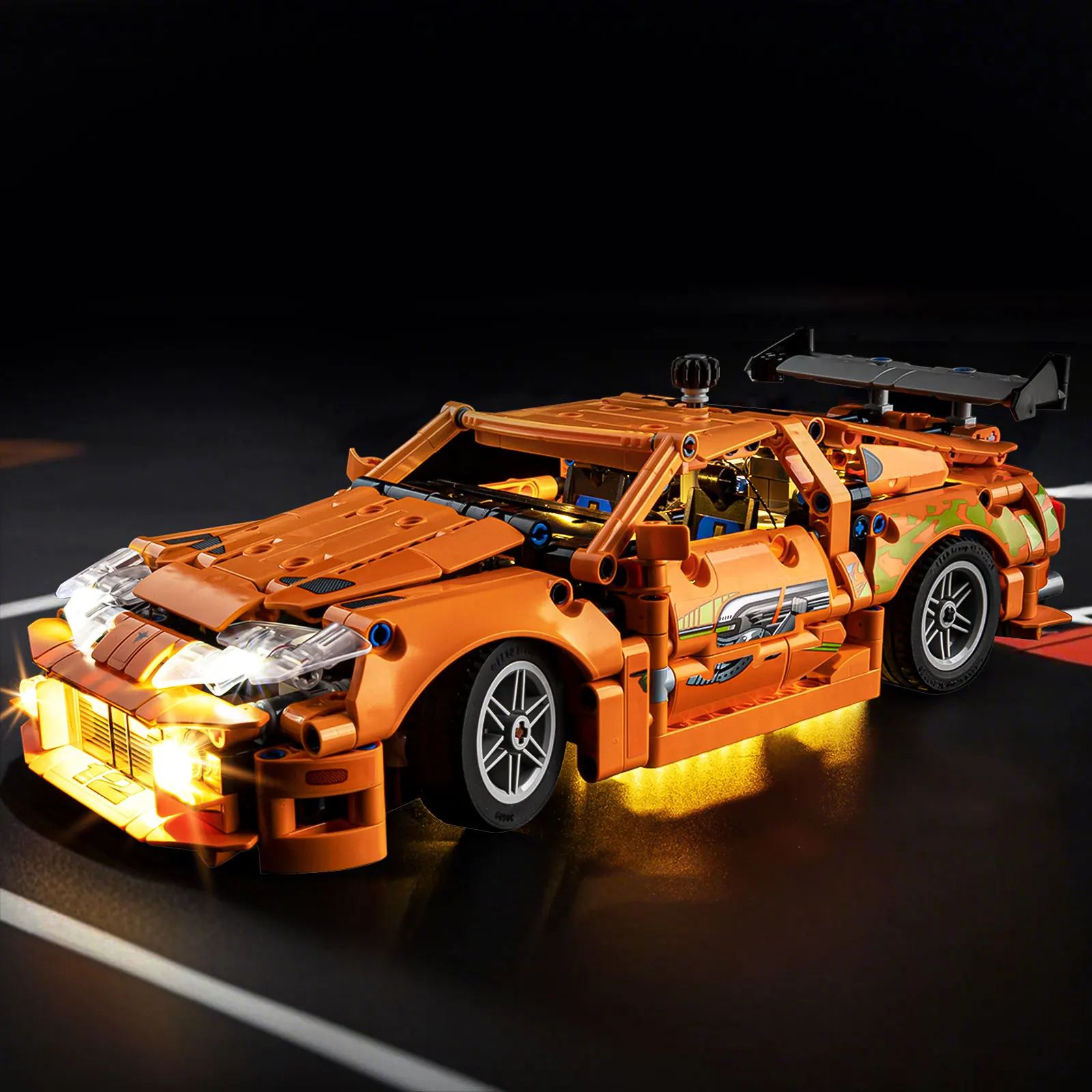 مجموعة إضاءة LED من EASYLITE لسيارة Toyota Supra MK4 42204 مجموعة مصابيح مكعبات بناء السيارة مجموعة إضاءة ألعاب بدون نموذج