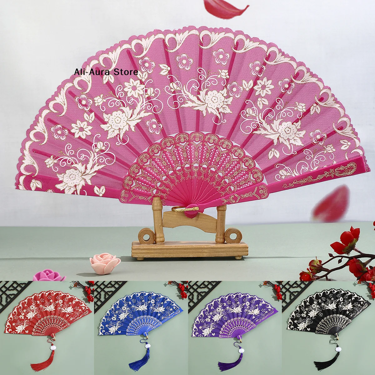 Chinese Art Craft - 1 Buah Kipas Lipat Antik Gaya