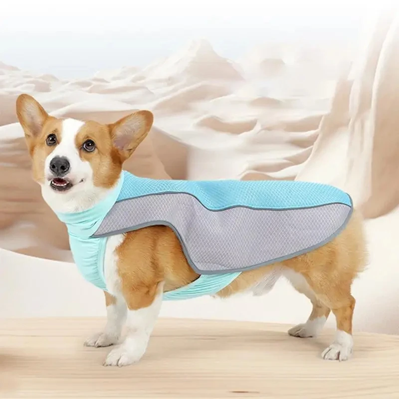 Summer Outdoor Dog Cooling Vest Reflective Strip Quick Cooling Pet Clothes Cool Jacket For Large Dog And Cat