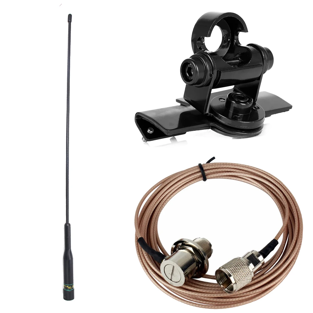 

NL-R3 antenna with black RB-400 Mount Bracket and 5M SC-316 Extension Cable For Car Radio Kenwood Yaesu ICOM