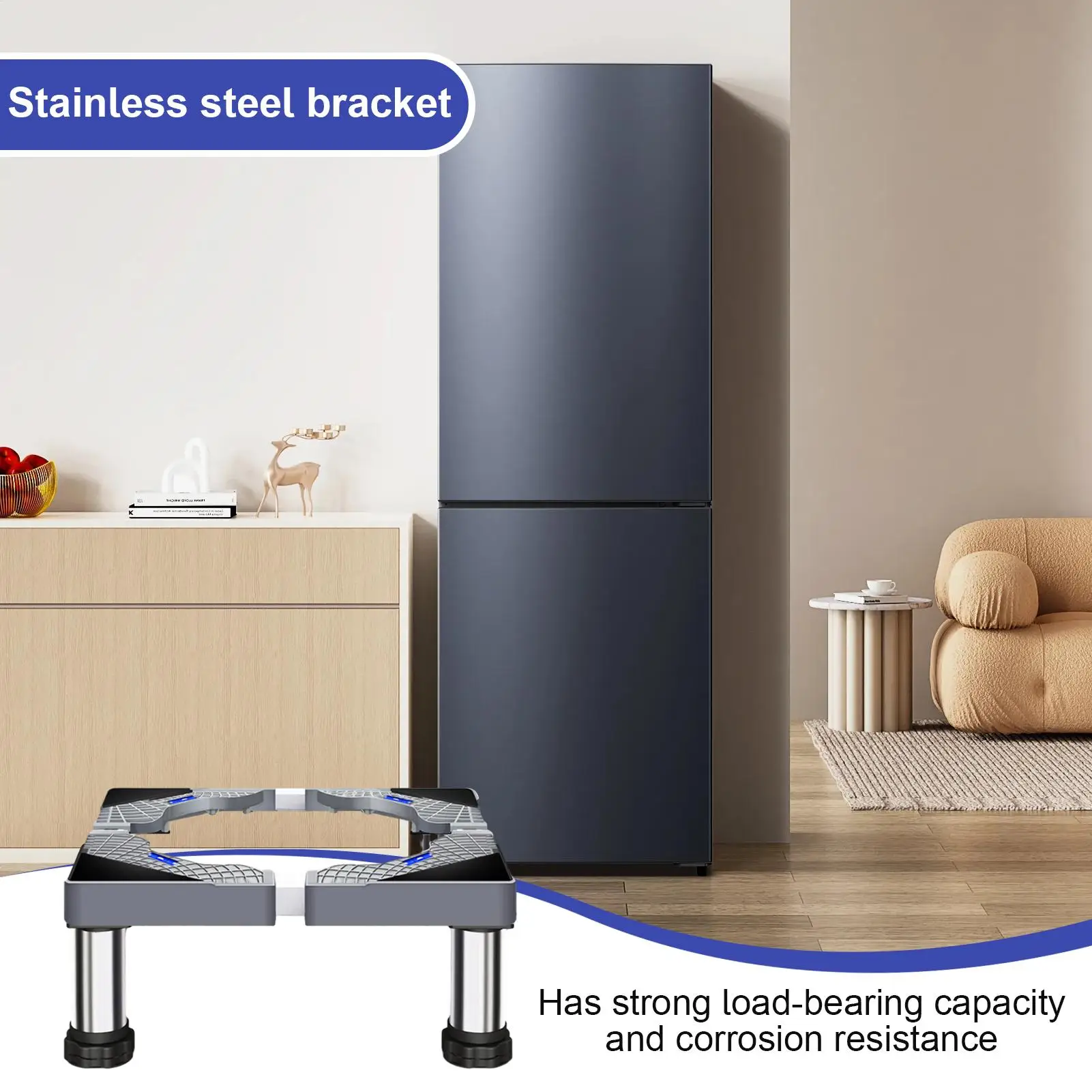 Pedestal Washer Stand With 4 Strong Feet Adjustable Heavy Duty Home Appliance Accessories For Dryer Washer Refrigerator
