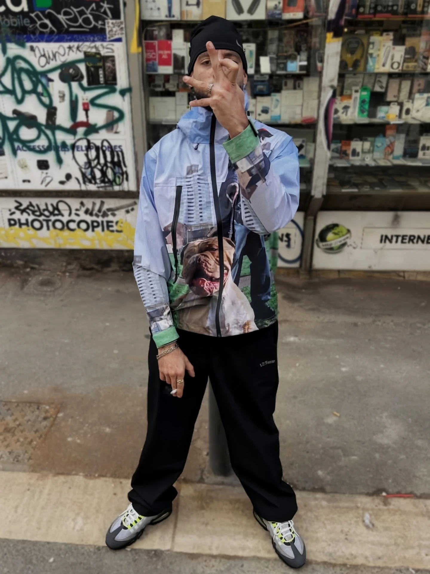 

Куртка-ветровка Devil Island с портретным принтом, американская, на молнии, тонкая верхняя одежда, уличный стиль Западного побережья, крутая ветровка для подростков