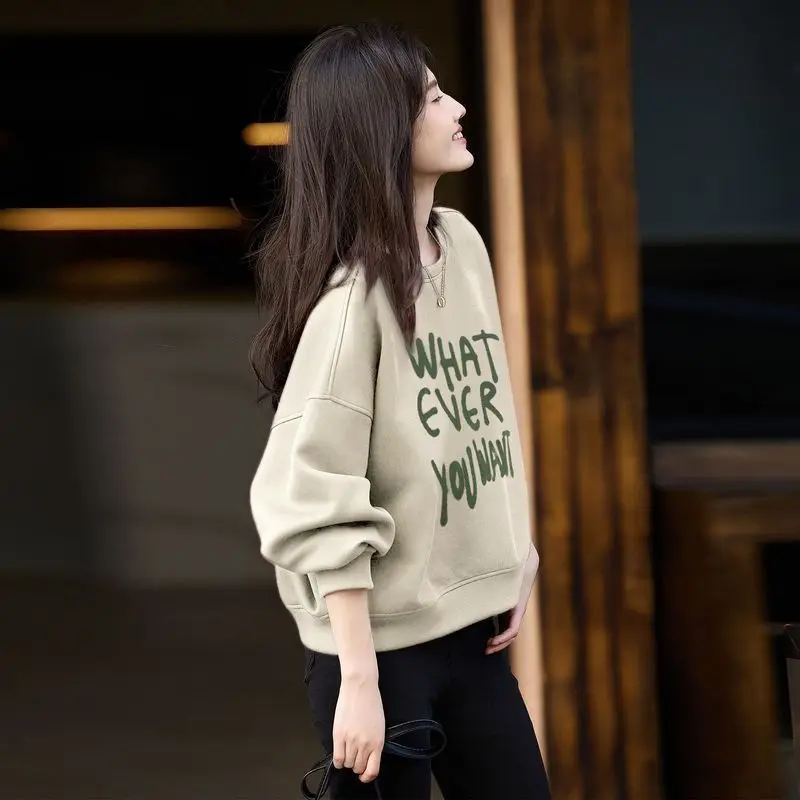 Felpe da donna Abiti natalizi Donna Oversize Primavera Abbigliamento sportivo adorabile Crew Basic Divertente Multi-stile Simpatico girocollo