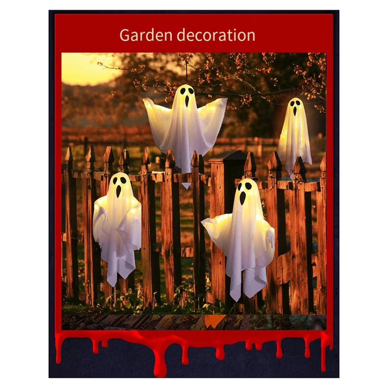 Lámpara colgante LED para decoración de Halloween, luz blanca brillante con diseño de terror para interiores