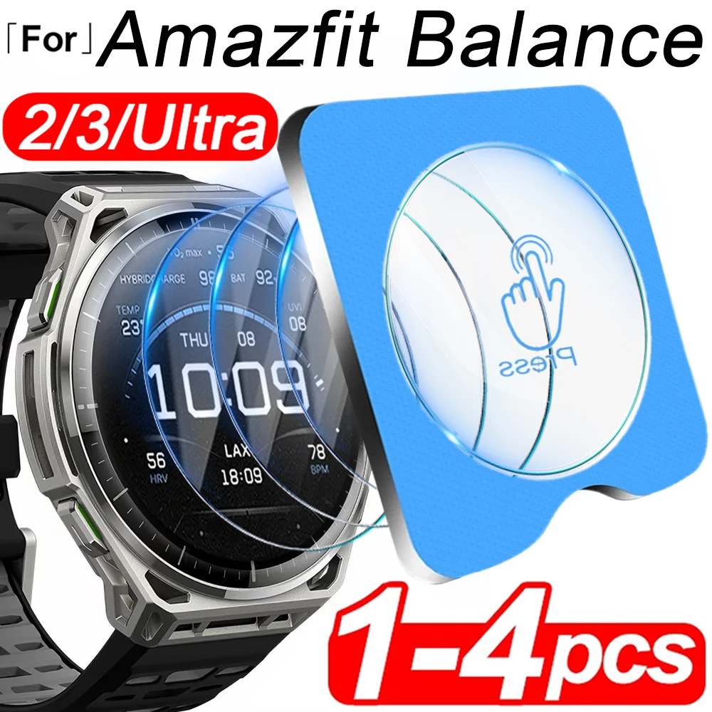 HD 9H Tempered Glass for Amazfit Balance 2 Ultra 3 With Tool Easy Install Kit Smartwatch Anti-Scratch Screen Protectors Film