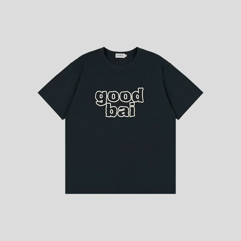 

2025 GOODBAI Lowercase Logo Summer Fashion Trend High-end Quality Short-sleeved Round-neck T-shirts for Men and Women
