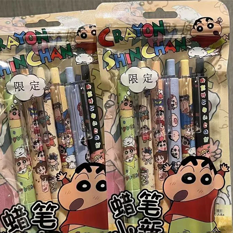 2024 Anime Kawaii Crayon Shin-Chan Neutral Pen Carbon Pen Signature Pen Smooth Stationery 0.5 Black Ins Cute Girl Birthday Gift