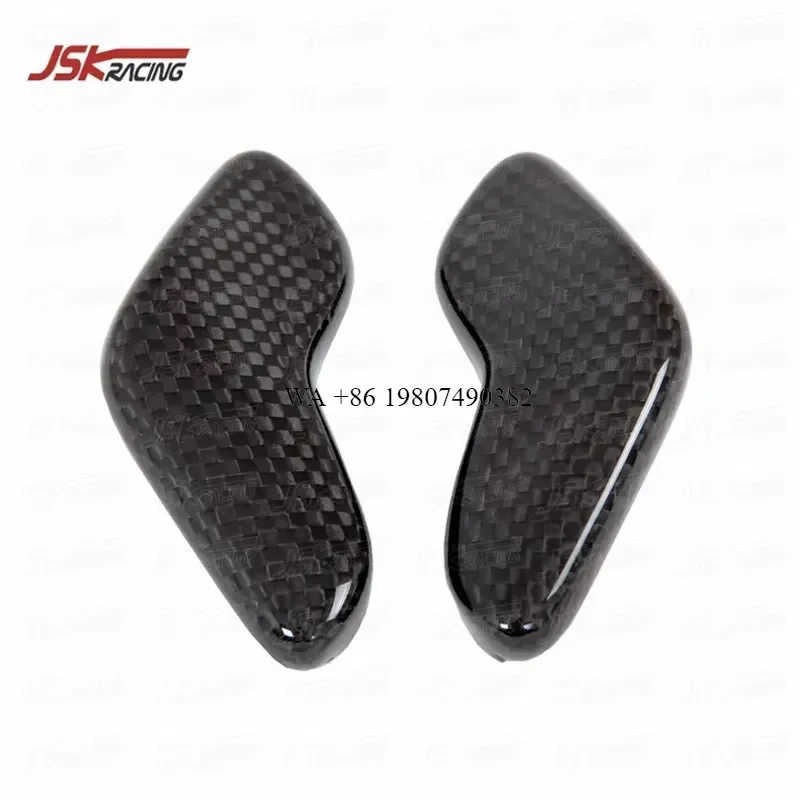 Wmwmnu Dry Carbon Fiber Seat Handle Cover for 458 Italia Spider 2011-2016 Plain Weave Interior Trim Accessories