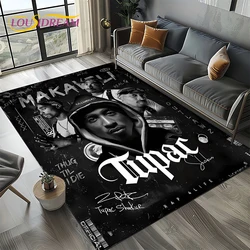 Rapper Eminem Tupac 2pac Hip-Hop Rap God Carpet Rug for Living Room Bedroom Home Sofa Decoration,Area Rug Non-slip Floor Mat