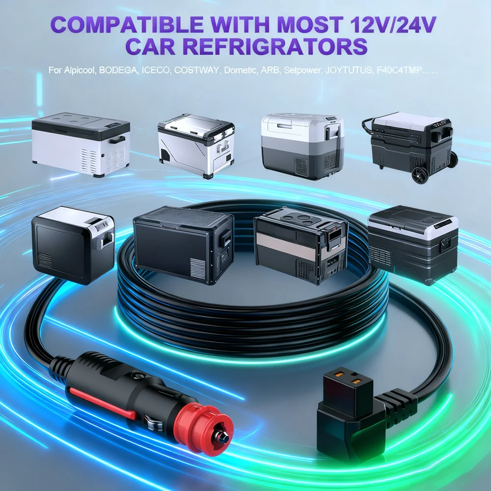 3.5M Car Fridge Power Cable – for Dometic ICECO Alpicool ARB JoyTutus AstroAI EUHOMY Costway 12V Refrigerator DC Charging Cord