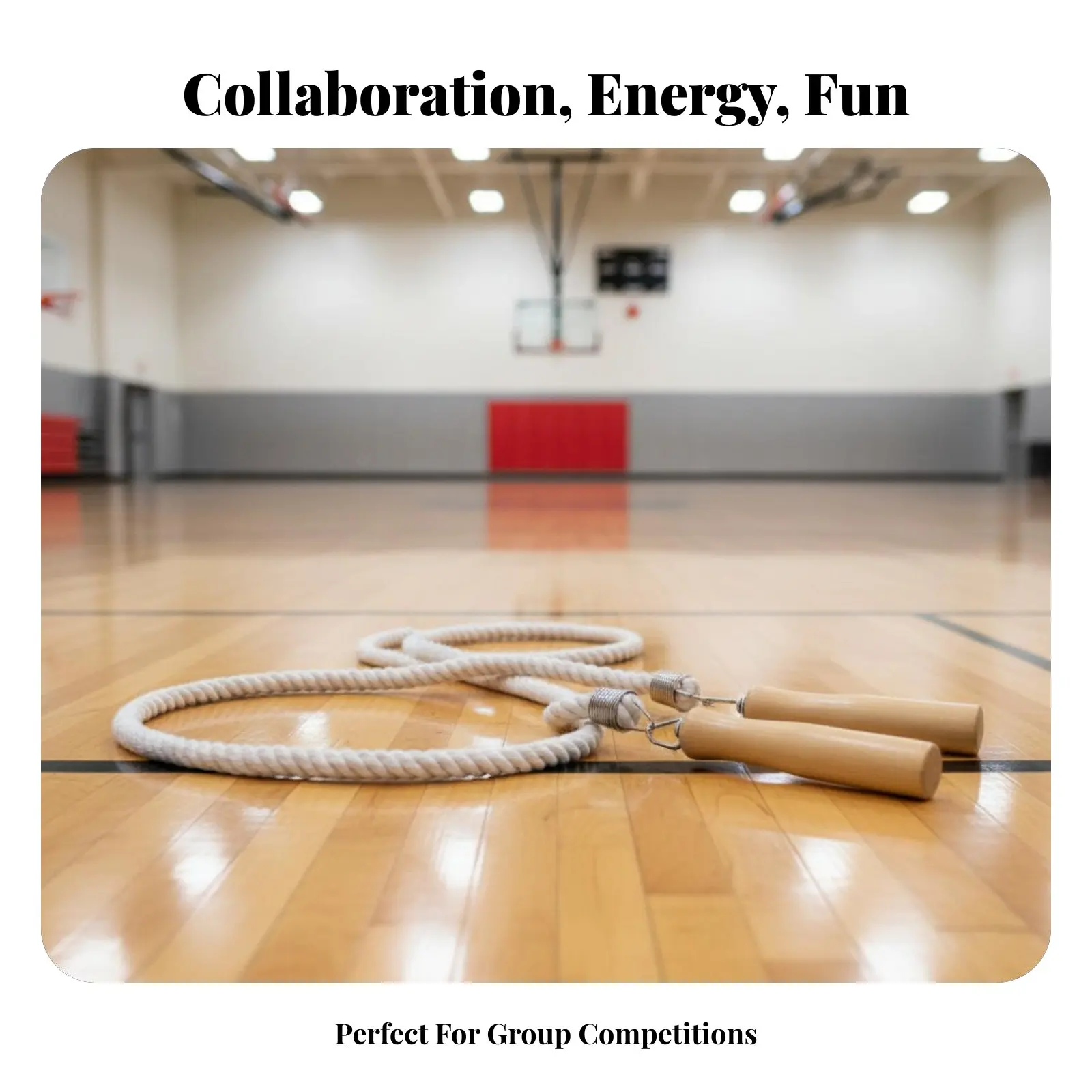 Long Braided Group Skipping Rope, Sturdy, Adjustable, for School, Adults, Collective Sports