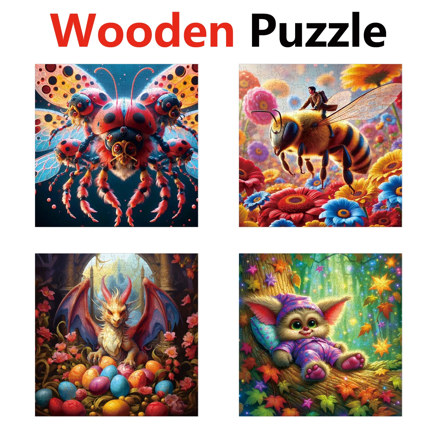 

Cross border hot selling Love Leaf Flying Dragon wood puzzle manufacturer