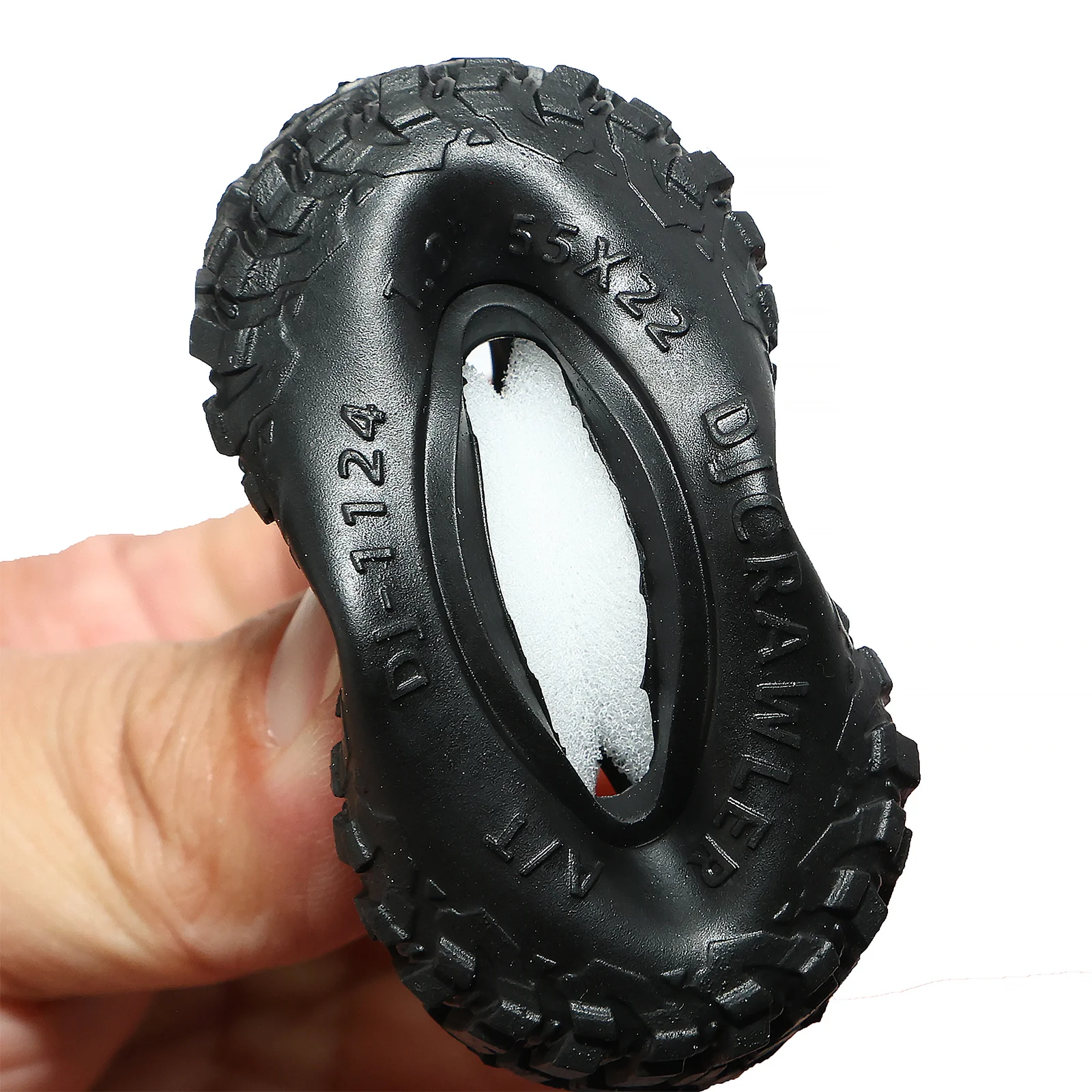 Pneu d'escalade en caoutchouc butyle pour AXIAL SCX24 1/24 FMS FCX24, 1 pouce, tout Terrain, avec éponge de revêtement, pièce de mise à niveau, DJ 90081