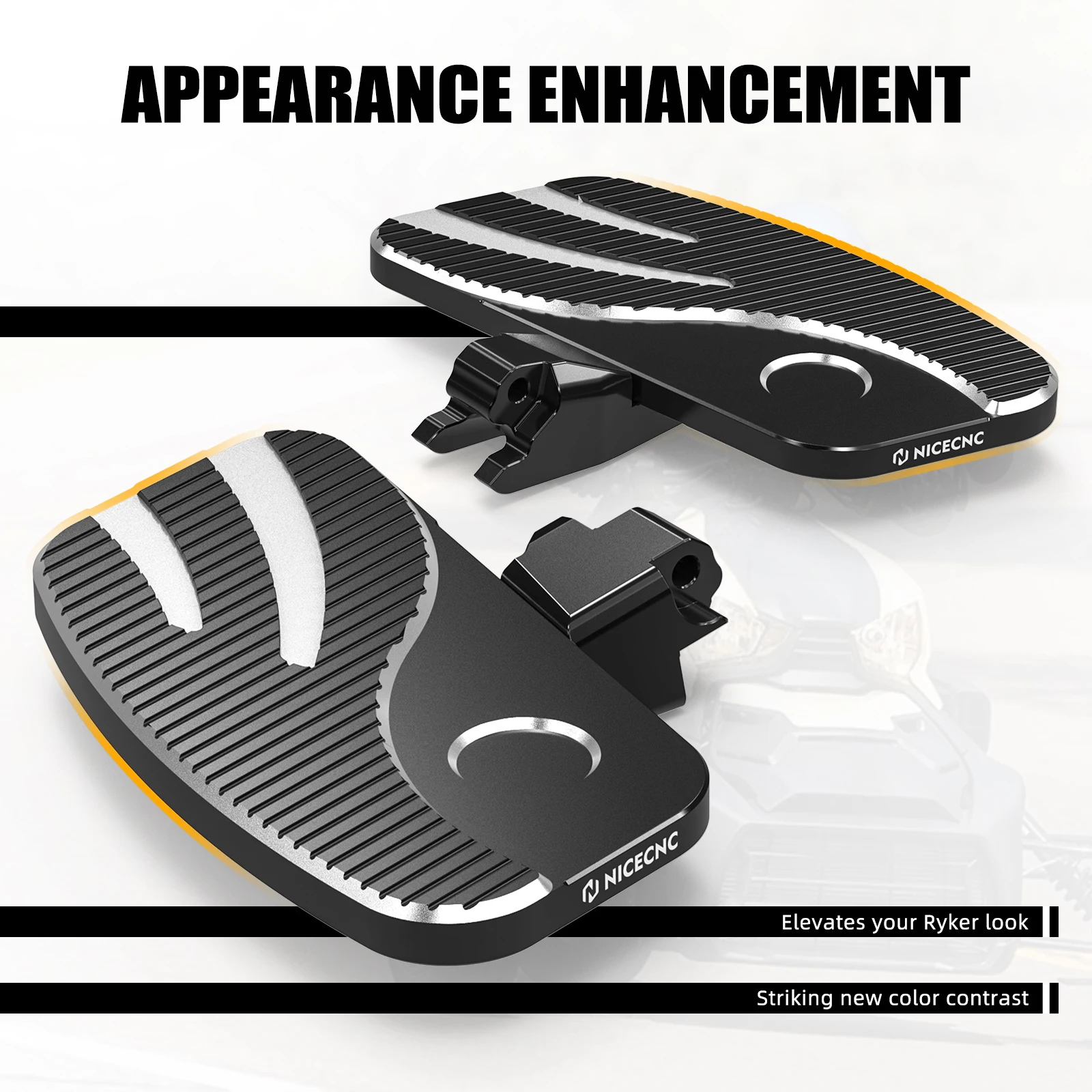 

for Can-Am Ryker 600/900 2019-2021 Ryker 600/900 Ace 900 Sport ACE 22-24 900 Rally Edition 19-21 Adjustable Rider Footboard Kit