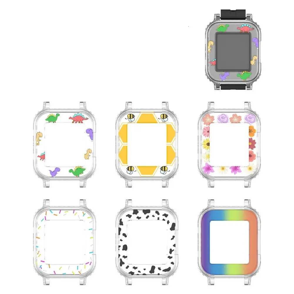 ใหม่โปร่งใสป้องกันกรณี TPU Anti-Scratch กรอบกันกระแทกการ์ตูนรูปแบบแขนสําหรับ Gabb นาฬิกา 3e