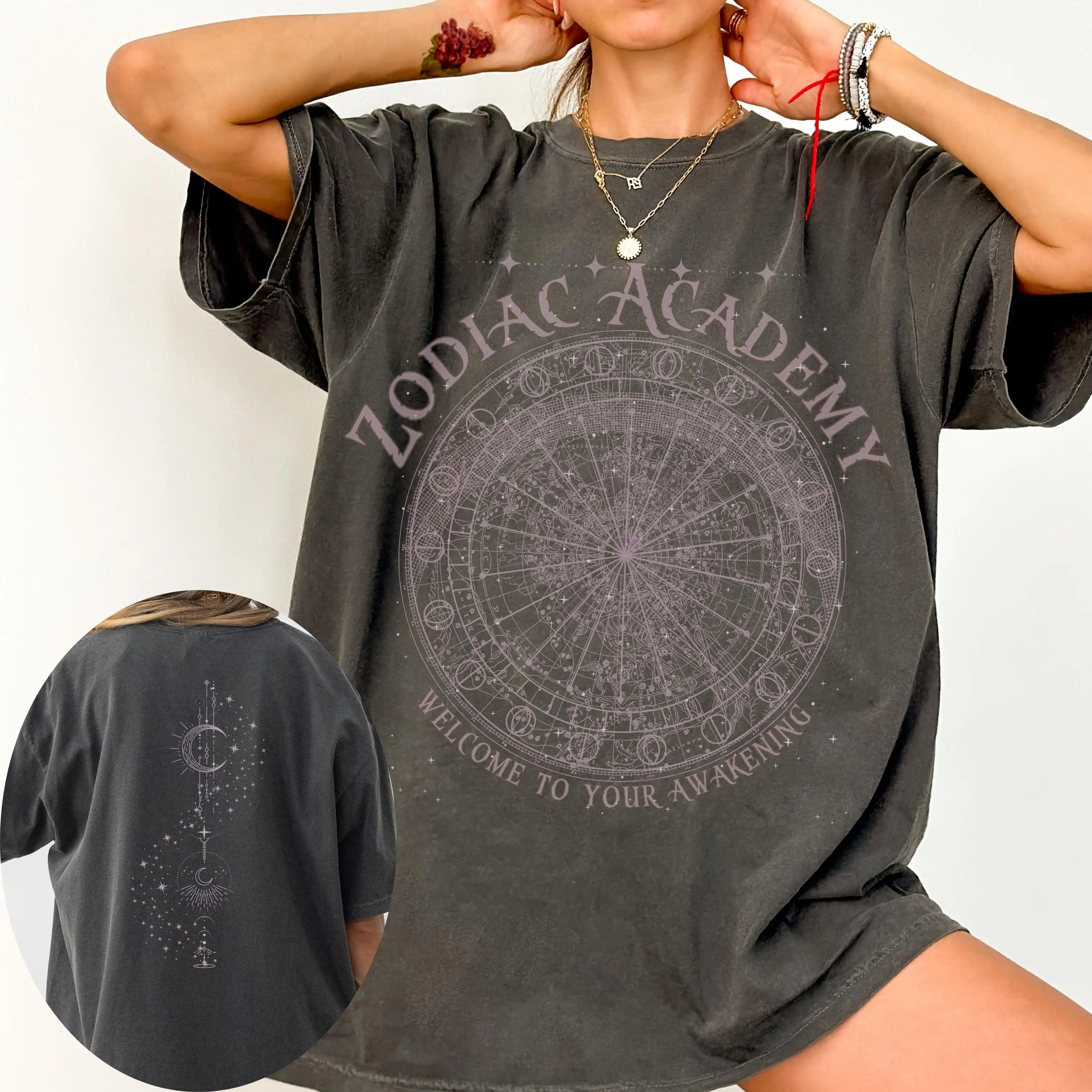 Zodiac Academy Shirt, Celestial Heirs Band T-Shirt, Terra Aer, Ignis and Aqua, Professor Lance Orion, Almighty Sovereign Society
