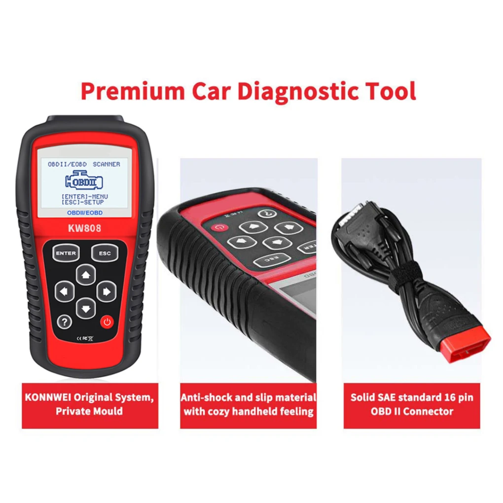 KW850 OBD2 Scanner Universal Vehicle Fault Code Reader Auto Engine Diagnostic Check Tool After 1996