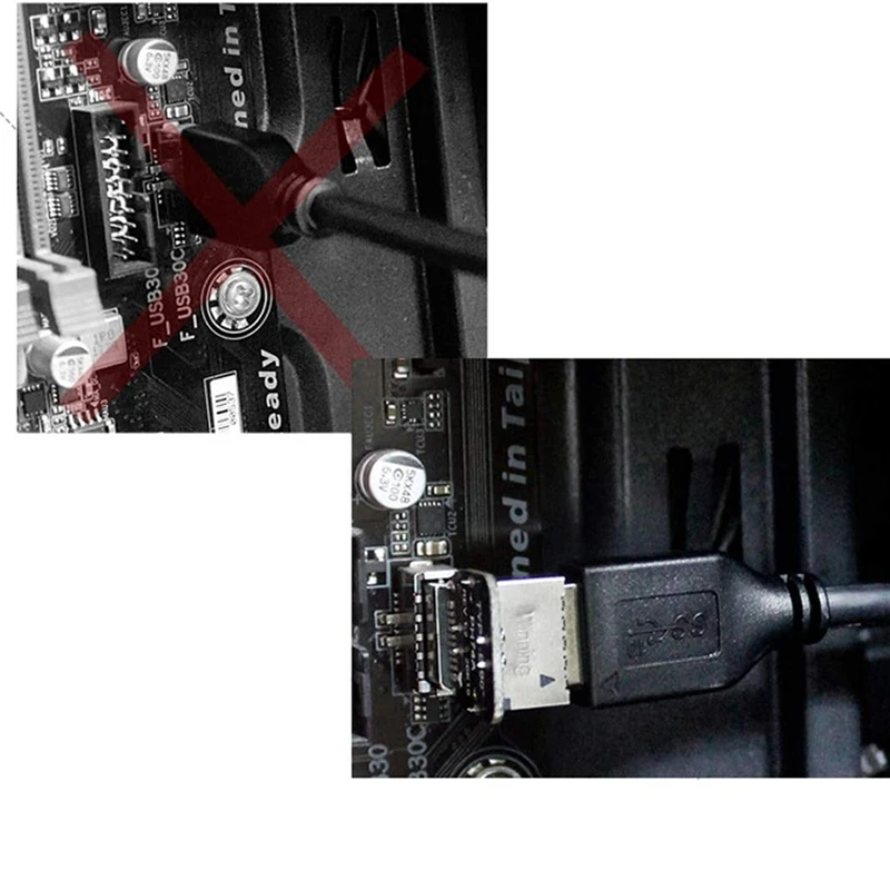 2 шт., удлинитель для передней панели USB 3,1 типа E на USB 3,1