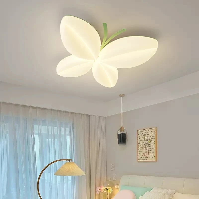 Imagem -03 - Luz Led Borboleta Nórdica para Quarto de Crianças Lâmpadas de Teto Quentes Quarto Princesa Criativo Quarto da Menina