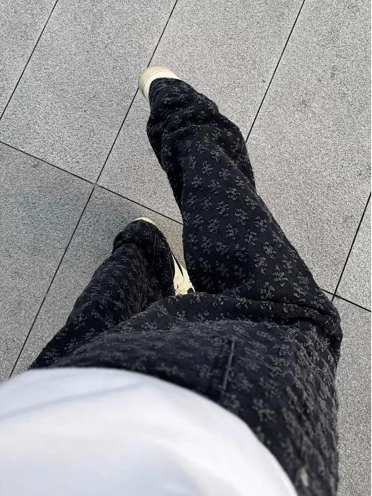 

Мужские черные джинсы в американском стиле, мягкие, с эффектом потертости, свободного прямого кроя, в стиле хип-хоп, повседневные брюки, осенняя мода, уличный стиль