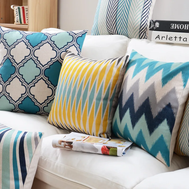 New Nordic Pillow Cover Cushion Cover Linen Cushion Sofa Pillow Cover Car Backrest Pillowcase Sofa Pillow
