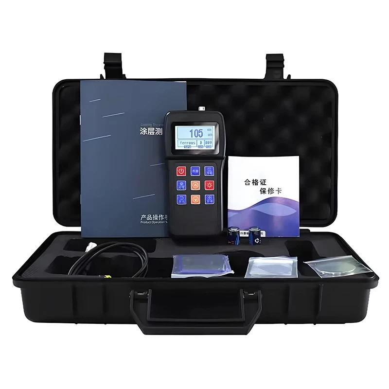 Portable Handheld ABS Coating Thickness Gauge High Accuracy Magnetic Eddy Current Technology 0.1m Resolution 5 Files 0-1250m