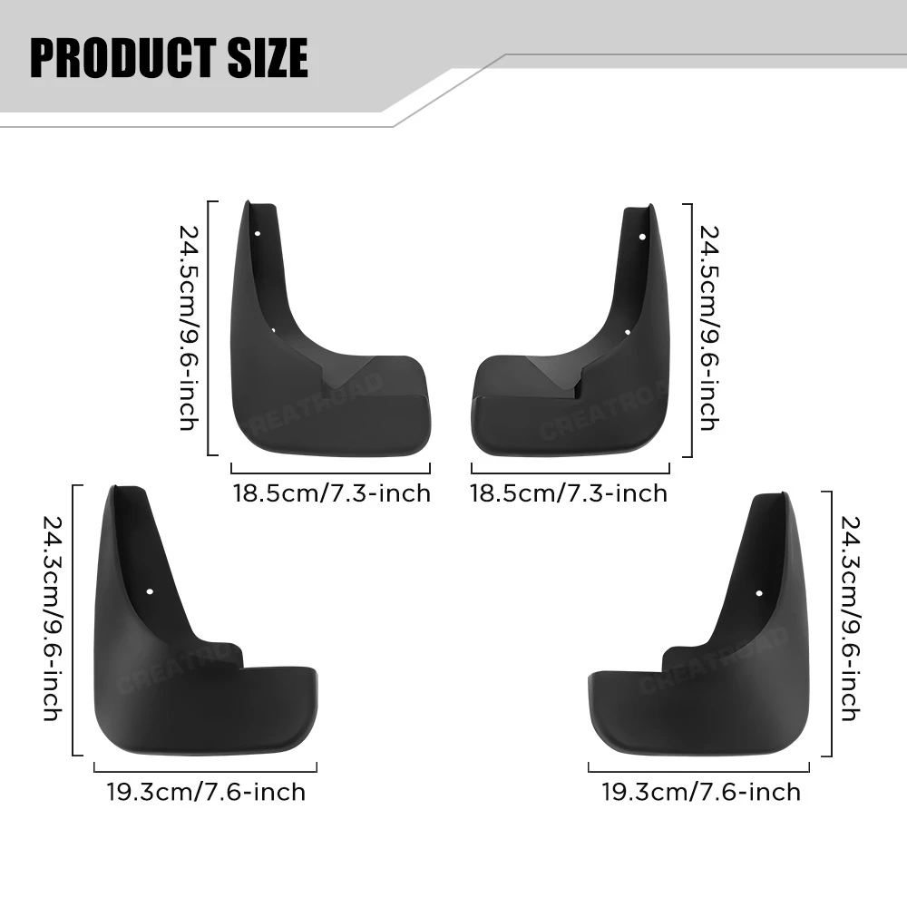 Custom Fit 4PCS Mud Flaps for Peugeot 307 2000-2011 No Drilling Splash Guards Mudguards Car Fender Accessories