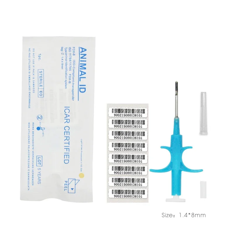 10pcs Animal EM4305 Microchip International Standard 134.2KHz FDX-B Pet Identification Chip Syringe for Dog Cat