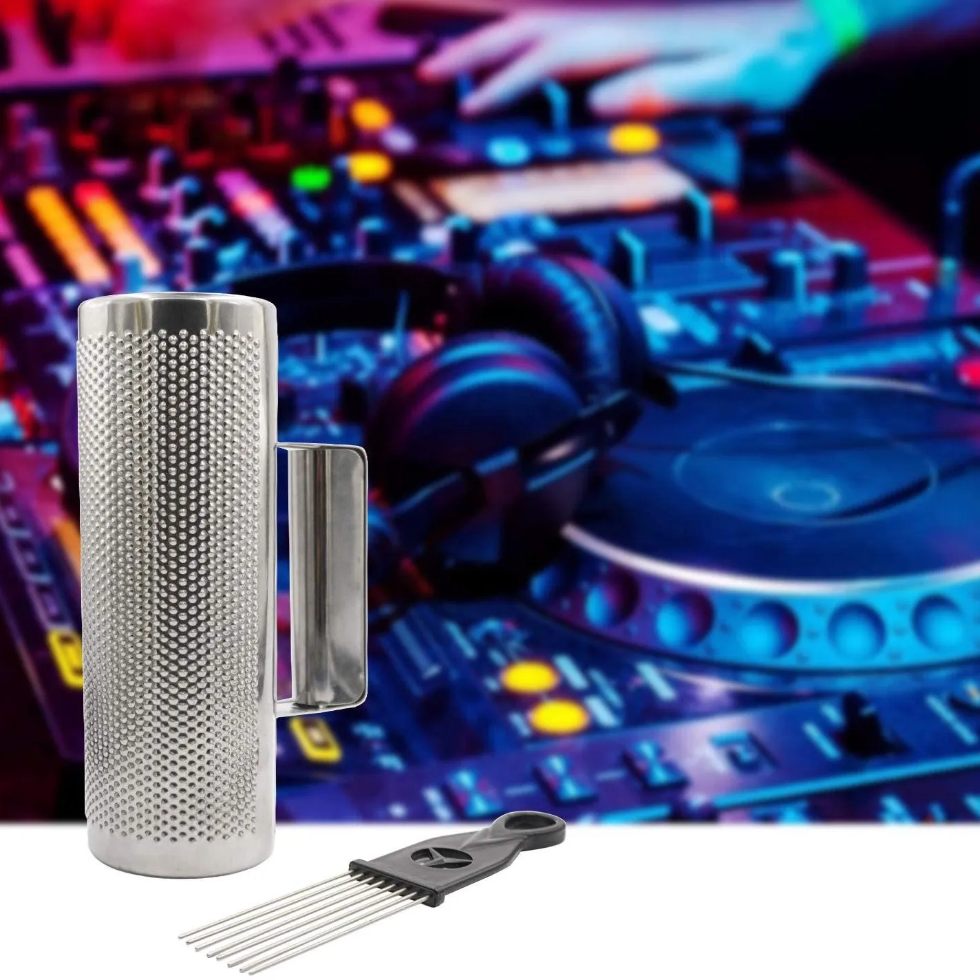 

FRLI-yStainless Steel with Scraper Latin Percussion Instrument 5 x 12 inch Guiro with Scraper Instrument for Live