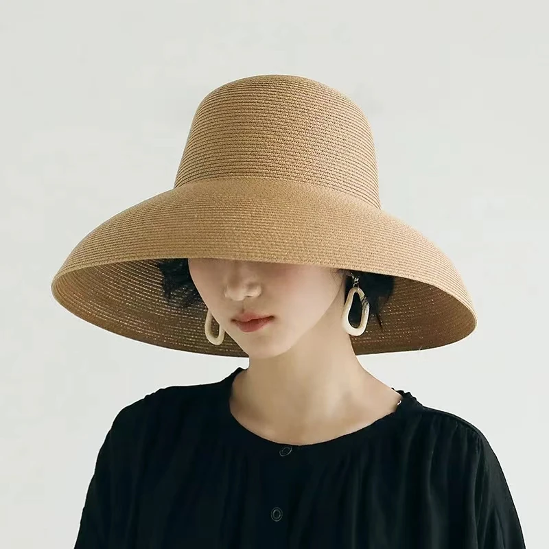 Floppy Wide Brim Summer Beach Straw Hat UPF Straw Sun Hat for Women Girl