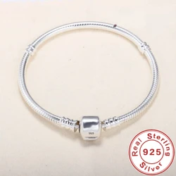 Handgemaakte originele fijne sieraden 925 sterling zilveren bedelarmband zachte gladde slangenbot armbanden voor vrouwen