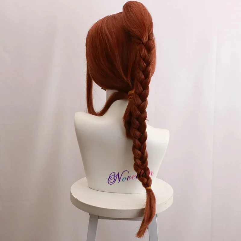 QQ78요청7애니메이션 아바타 마지막 Airbender Katara 코스프레 의상 여성 카니발 할로윈 파티 멋진 드레스 가발