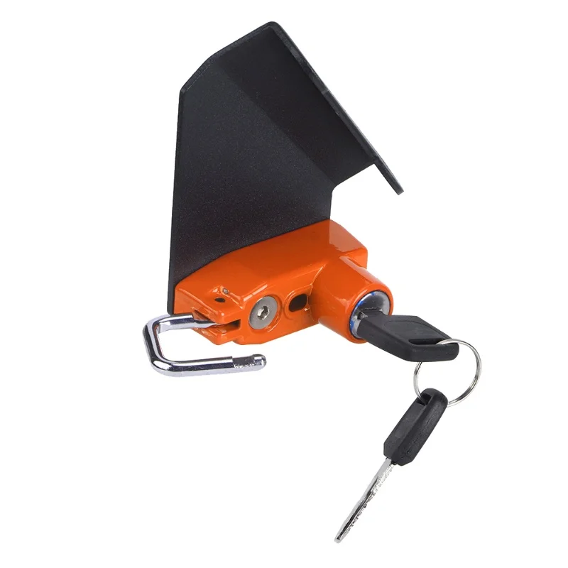 Motorcycle Anti Theft Helmet Lock Left Side Fits For Yamaha YZF R1m R1s R6(Orange )