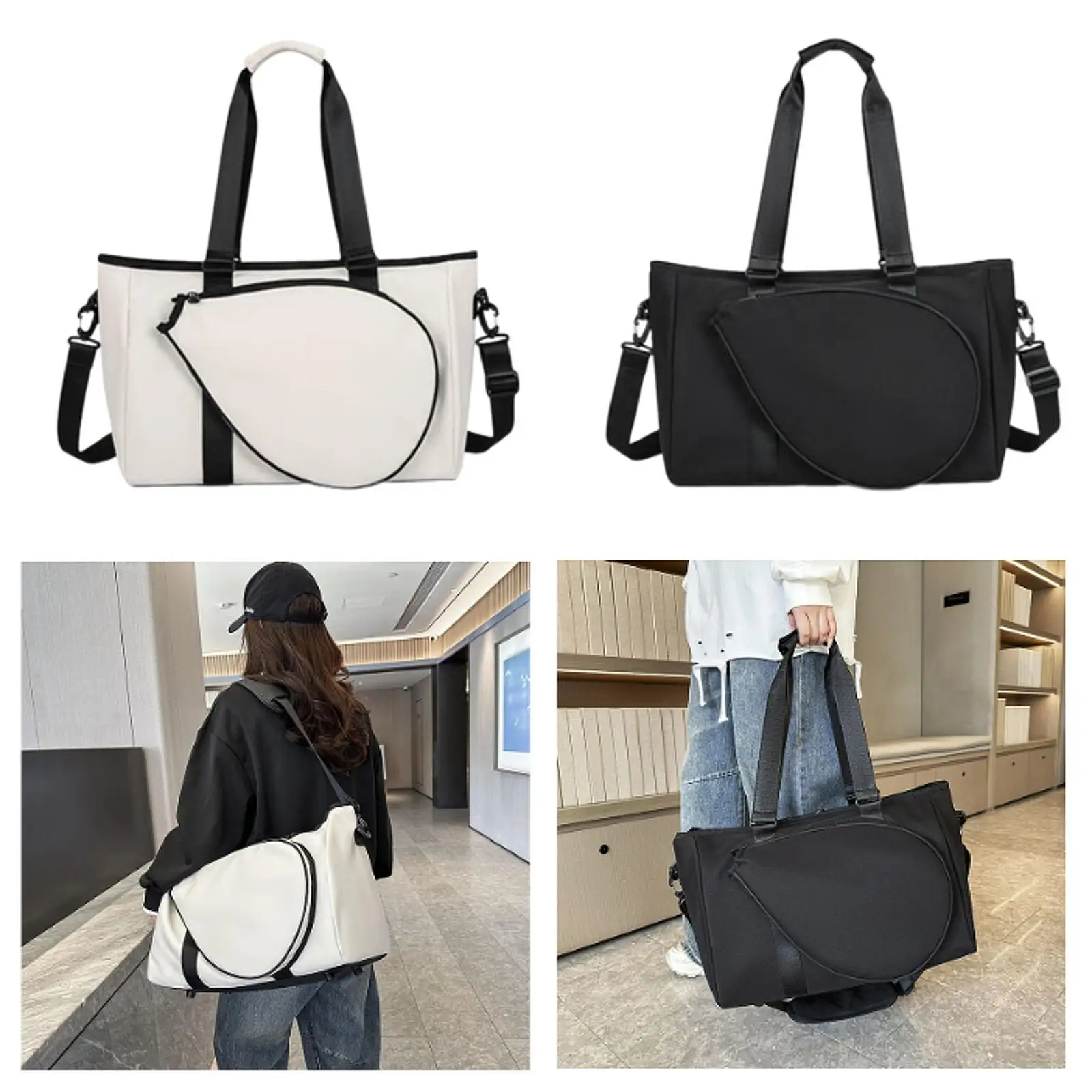 

Tennis Bag Oxford Cloth Racket Carrier Sports Tote Bag with Removable Shoulder Straps for Women Men