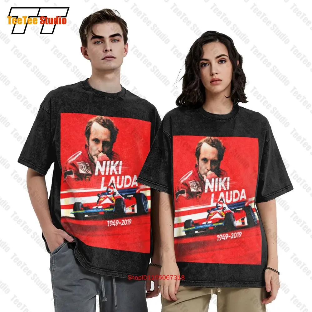 Motorsport Formel 1 Grand Prix Niki Lauda Legende Rip Vintage Oversized T-Shirt M4SY