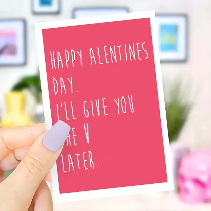 1 pc One Funny Creative Valentine\'s Day Greeting Card Funny Valentine Card, Valentines Card For Him,Happy Alentines,