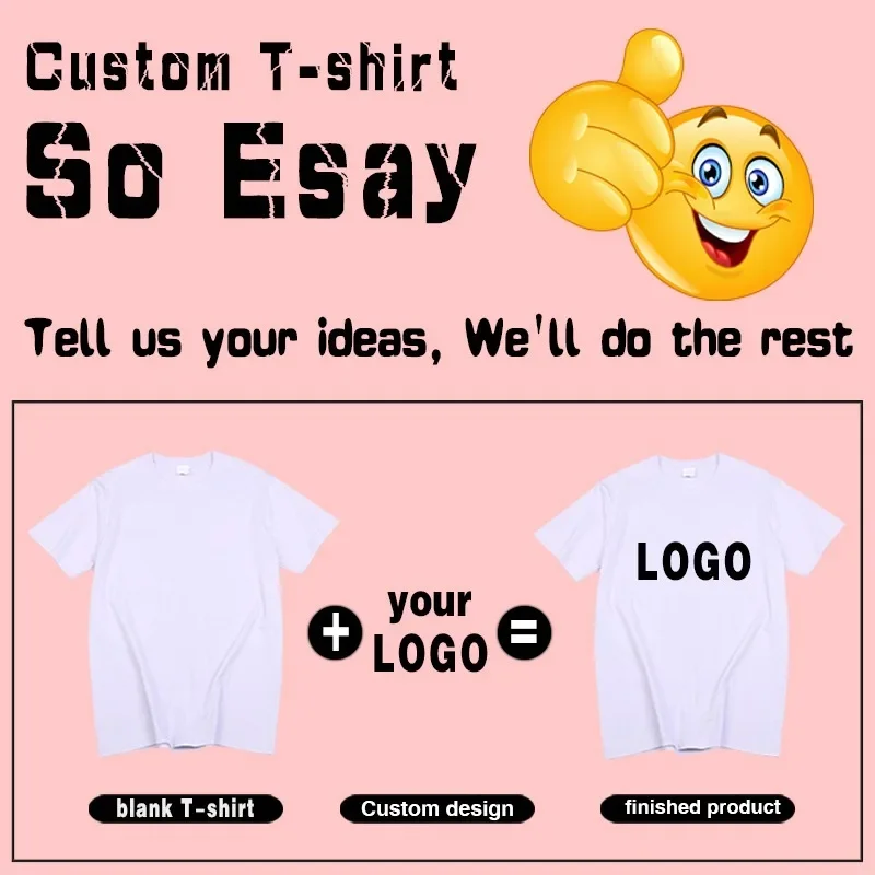 Student Casual Custom Printed Text DIY Hoodie Customized Printed Leisure T Shirt Harajuku Women Tee