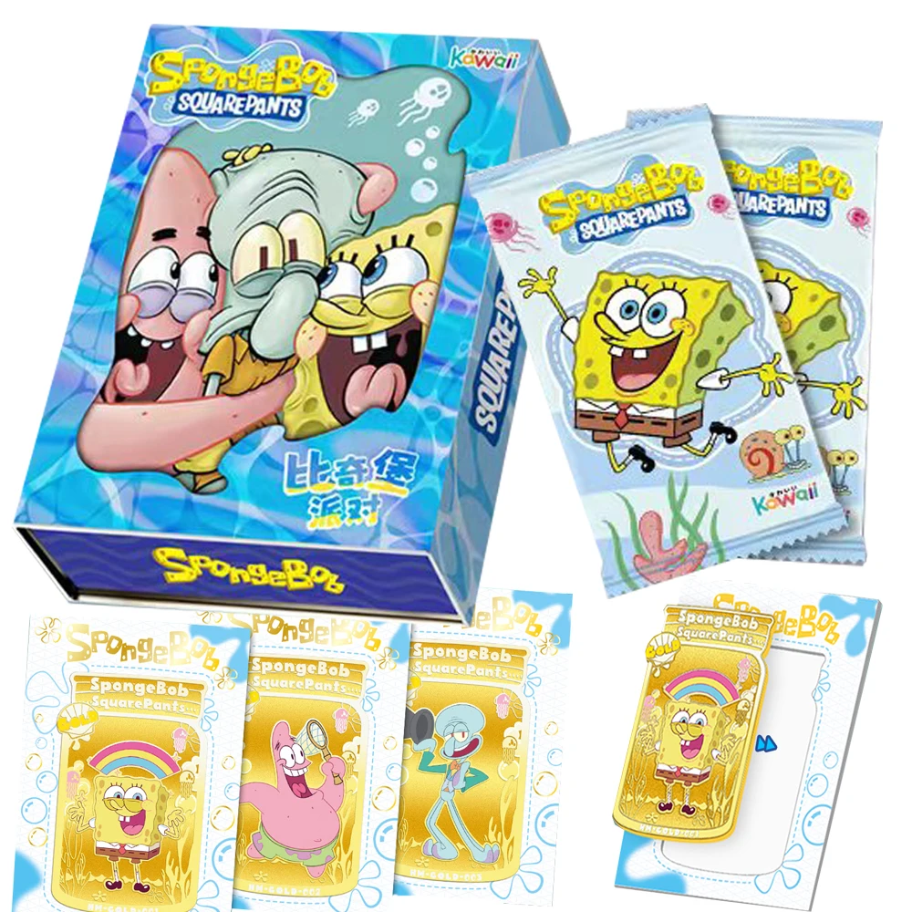 

Genuine SpongeBob SquarePants Card The Beachburg Party Series Kawaii Squidward Tentacles Krabs SANDY Cards Kids Birthday Gifts